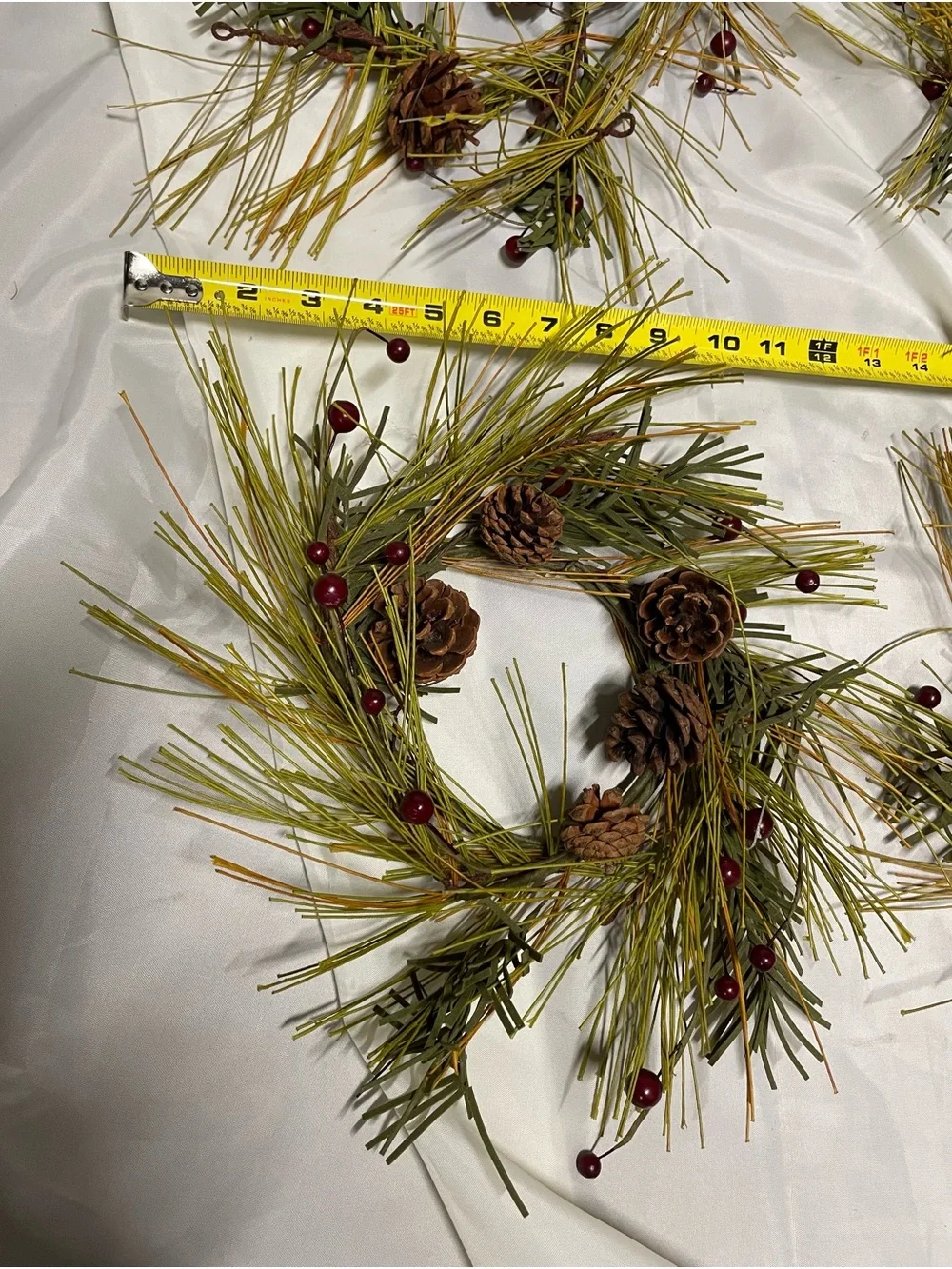 Rustic Pine and Berry Holiday Wreath Set - Green and Brown